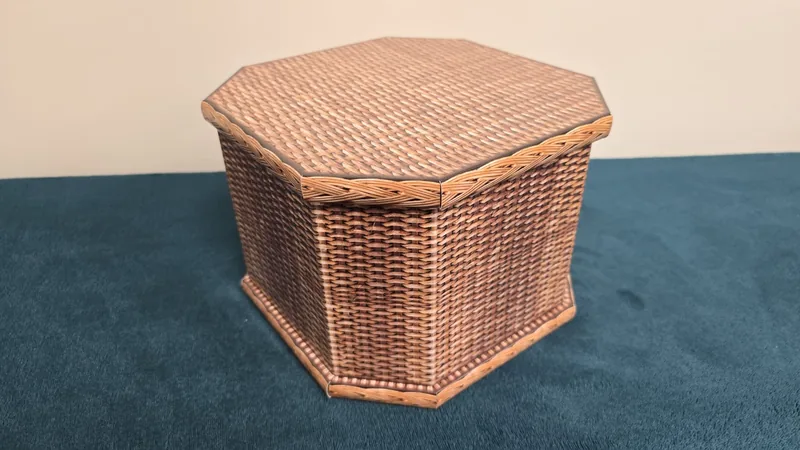 A woven willow casket