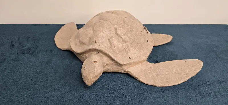 A carved turtle