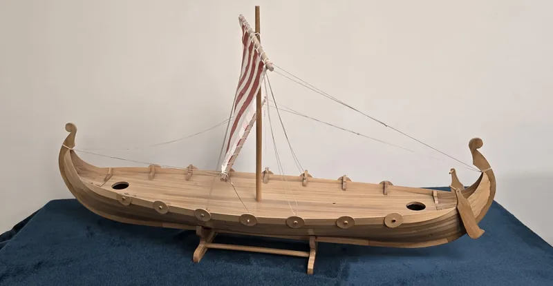 A model Viking longship